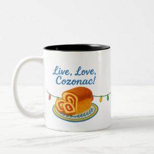 Tasse 2 Couleurs Vivez Riez Cozonac Lumières de chaîne roumaines