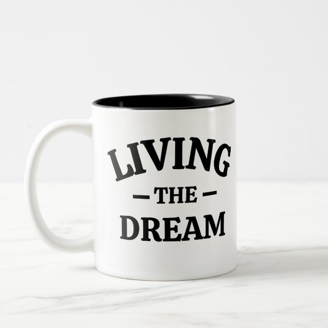 TASSE 2 COULEURS VIVRE LE RÊVE (Gauche)