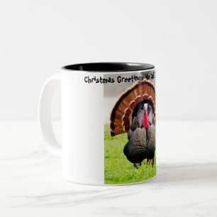 Tasse 2 Couleurs Vœux de Noël Me Vieil Glouglouglouglou