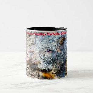 Tasse 2 Couleurs Vœux de Noël Papa Chasseur-Cueilleur