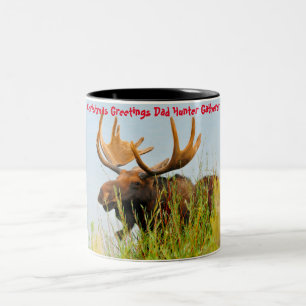 Tasse 2 Couleurs Vœux de Noël Papa Chasseur-Cueilleur