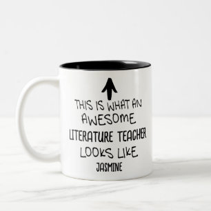Tasse 2 Couleurs Voici à quoi ressemble un enseignant de littératur