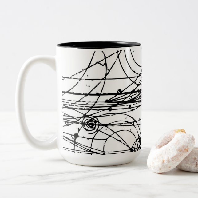 Tasse 2 Couleurs Voies de chambre à bulles (Avec donut)