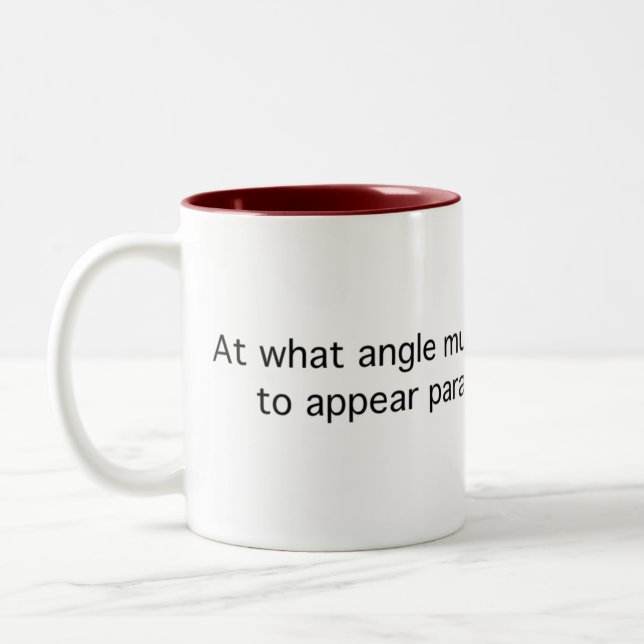 Tasse 2 Couleurs Voies de train : À quel angle ? (Gauche)