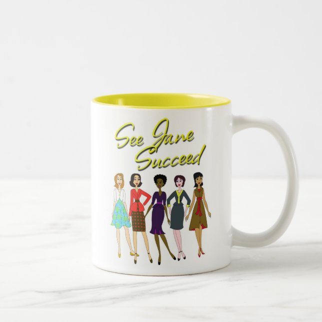 Tasse 2 Couleurs Voir la Jane réussir ! (Droit)