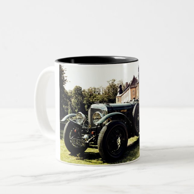 Tasse 2 Couleurs Voiture classique ancienne (Devant gauche)