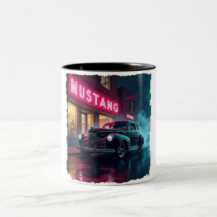 Tasse 2 Couleurs Voiture Classique des Années 1940 sous Lumières Né