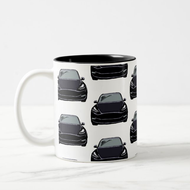 Tasse 2 Couleurs Voiture SUV pour véhicule électrique noir (Gauche)