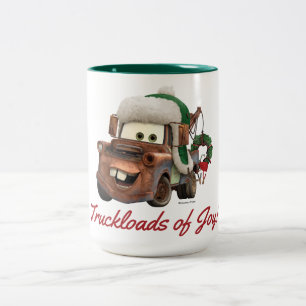 Tasse 2 Couleurs Voitures   Mater En Train D'Hiver
