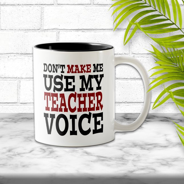 Tasse 2 Couleurs Voix de professeur amusante (Créateur téléchargé)