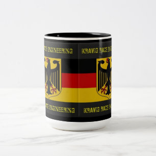 TASSE 2 COULEURS VOLEZ VOTRE DESIGN DE RACING ALLEMAND 