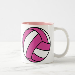 Tasse 2 Couleurs Volleyball rose
