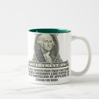 Tasse 2 Couleurs Von Mises sur la monnaie fiduciaire