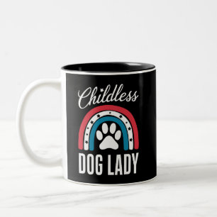 Tasse 2 Couleurs Vote électoral de la dame sans enfant avec chien 2