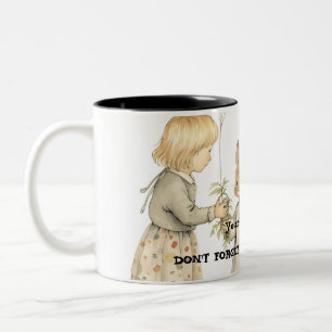 Tasse 2 Couleurs Votre Âme Enfant - Illustration Vintage C à deux t