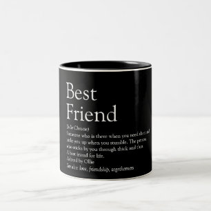 Tasse 2 Couleurs Votre meilleure définition d'ami Typographie moder