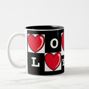 Tasse 2 Couleurs Vous aimez et vos coeurs