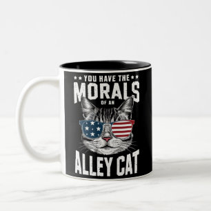 Tasse 2 Couleurs Vous avez la morale d'un chat de ruelle Blague drô