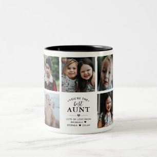 Tasse 2 Couleurs Vous êtes la meilleure tante/autre collage de 7 ph