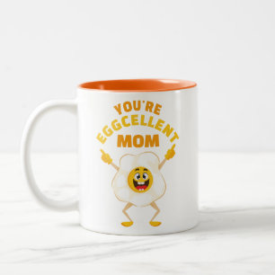 Tasse 2 Couleurs Vous êtes l'eggcellent Maman Fun Cartoon doux Oeuf