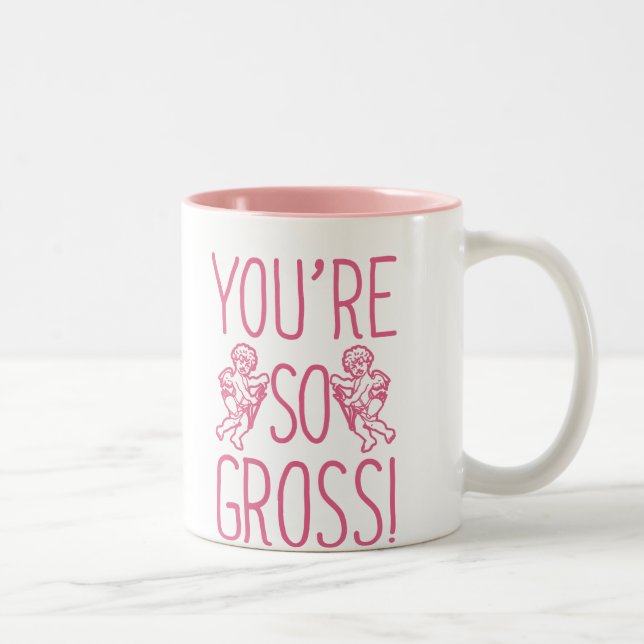 Tasse 2 Couleurs Vous êtes si grossier anti-Valentin (Droit)