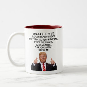 Tasse 2 Couleurs Vous êtes un super papa Trump