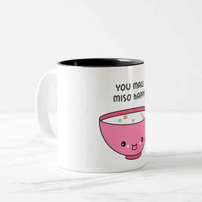 Tasse 2 Couleurs vous faites Miso Happy Cute bowl (Devant gauche)
