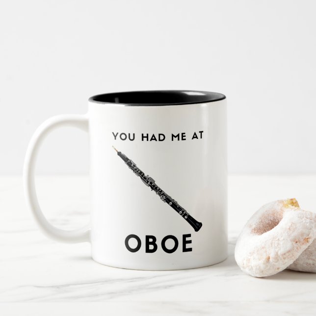Tasse 2 Couleurs Vous m'avez eu à l'humour oboiste Oboe Funny (Avec donut)