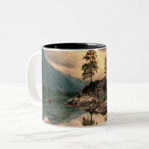 Tasse 2 Couleurs Voyages nature - Montagnes d'eau Paysage