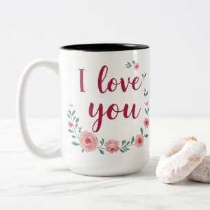Tasse 2 Couleurs Vraj JE VOUS AIME NOUVEAU MAG IMPRIMÉ AVEC BEAUTIF