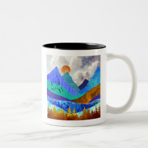 Tasse 2 Couleurs Vue de la montagne
