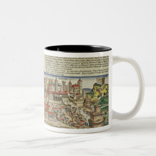 Tasse 2 Couleurs Vue de la ville de Rome, de Nuremberg Chron