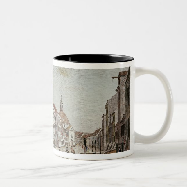 Tasse 2 Couleurs Vue de Mauer Strasse, Berlin, 1776 (Droit)