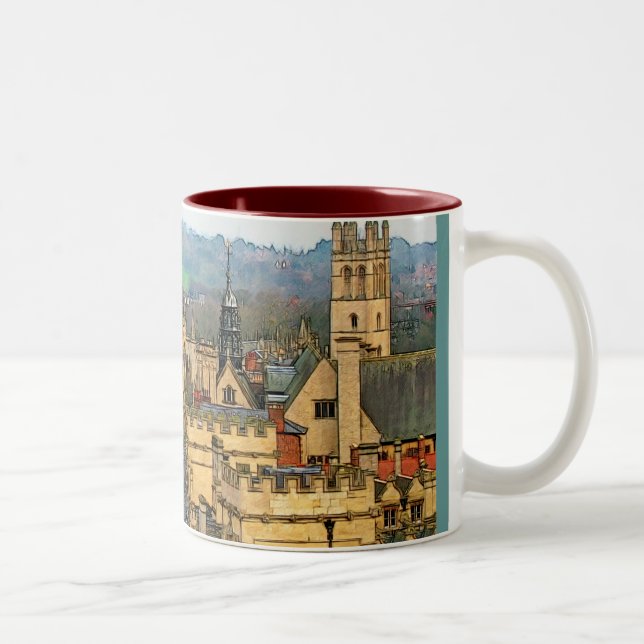 Tasse 2 Couleurs Vue fantastique, Oxford, Angleterre, grand-rue #1 (Droit)