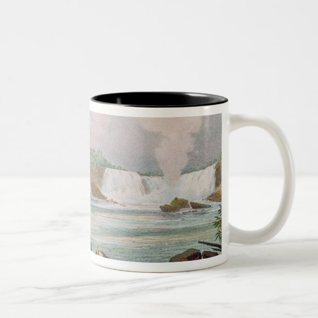 Tasse 2 Couleurs Vue générale des chutes du Niagara du côté (Droit)