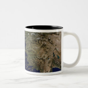 Tasse 2 Couleurs Vue satellite de la Grèce et de la Turquie