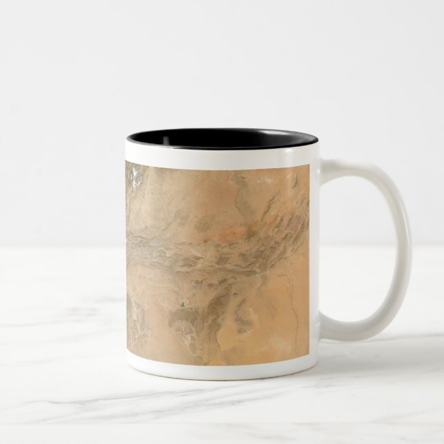 Tasse 2 Couleurs Vue satellite du Maroc (Droit)