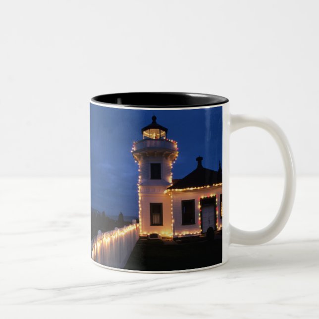 Tasse 2 Couleurs WA, Mukilteo, phare de Mukilteo, établi 2 (Droit)