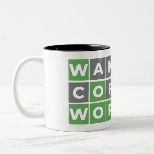 Tasse 2 Couleurs Wake Up Coffee Wordle Original
