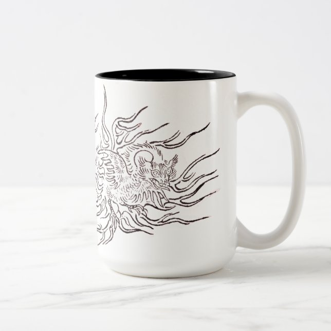 Tasse 2 Couleurs Wandering bird Japanese yokai Design (Droit)