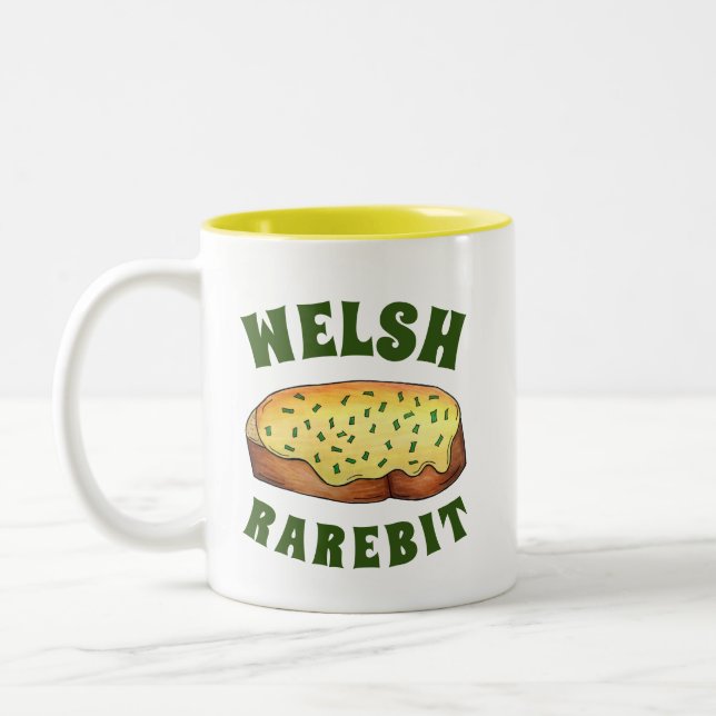 Tasse 2 Couleurs Welsh Rarebit Savoureux Fromage Toast British Food (Gauche)
