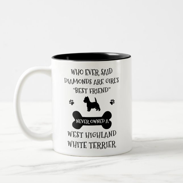 Tasse 2 Couleurs West Highland Terrier meilleur ami  (Gauche)