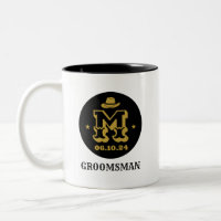 Western Cowboy Rustic Groomsmen Nom Monogramme