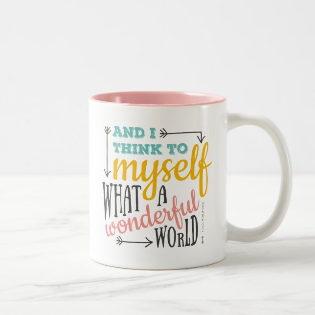 Tasse 2 Couleurs What a wonderful world (Droit)