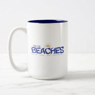 Tasse 2 Couleurs What's Up Beaches Funny Beach Pun Vacances d'été