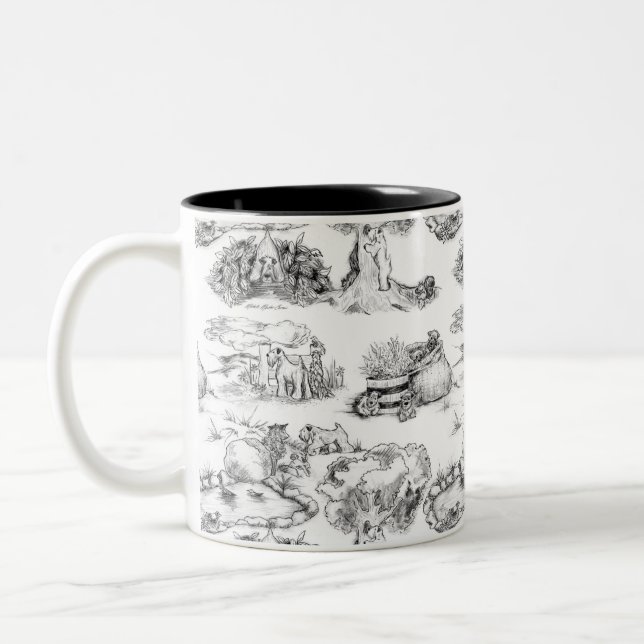 Tasse 2 Couleurs WHEATEN Terrier Black Toile (Gauche)