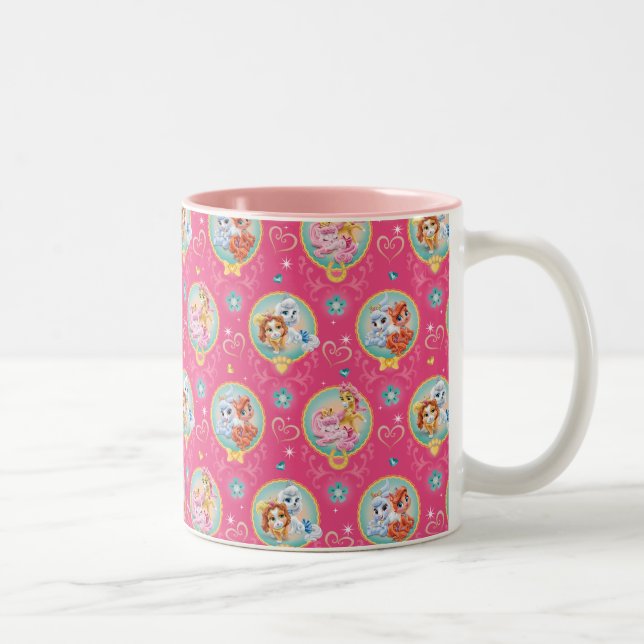 Tasse 2 Couleurs Whisker Haven | Motif de pattes de pattes de manch (Droit)