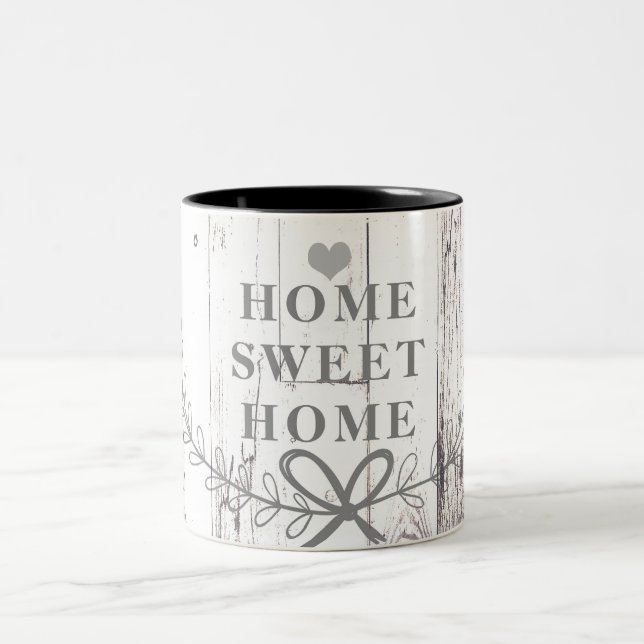 Tasse 2 Couleurs White Wood Rustic (Centre)