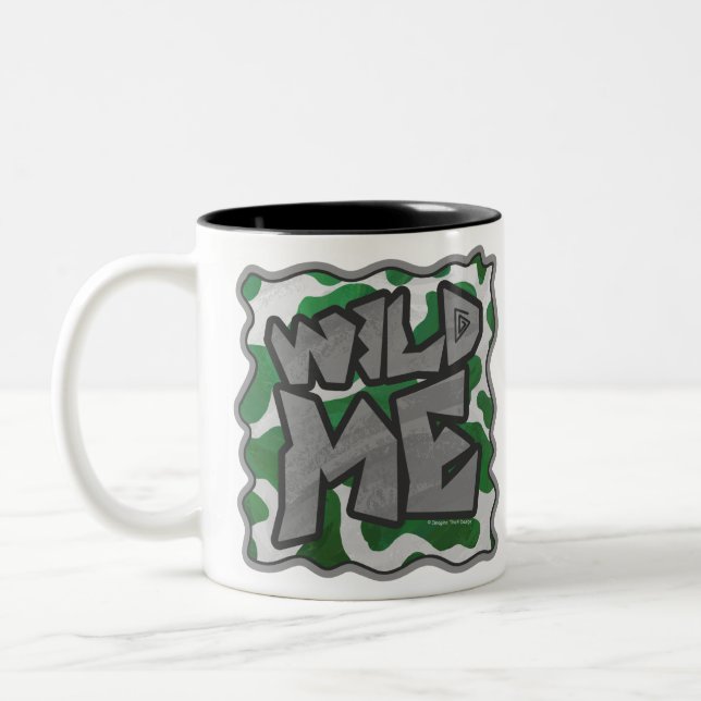 Tasse 2 Couleurs Wild Me Vache Vert et blanc Imprimer (Gauche)