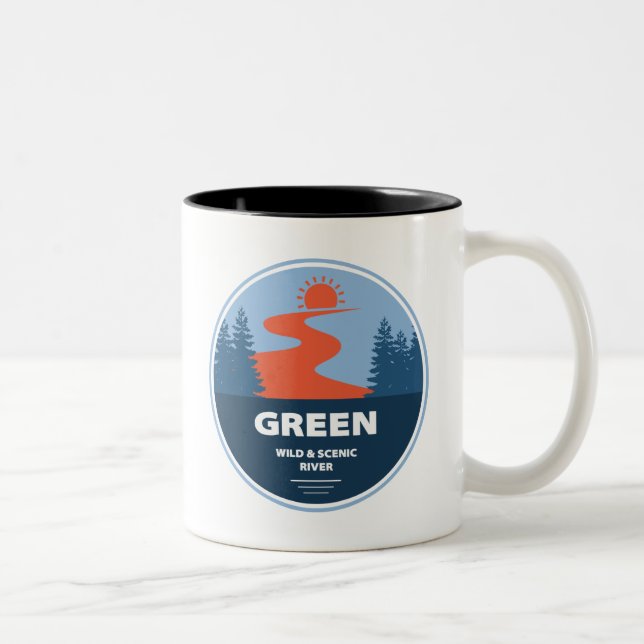 Tasse 2 Couleurs Wild Vert Et Rivière Pittoresque (Droit)
